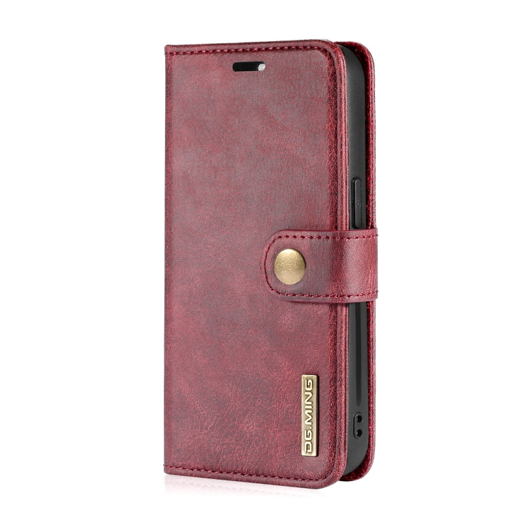 DG.MING Crazy Horse Texture Flip Detachable Magnetic Leather Case with Holder & Card Slots & Wallet