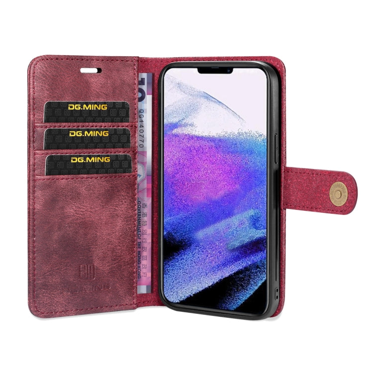 DG.MING Crazy Horse Texture Flip Detachable Magnetic Leather Case with Holder & Card Slots & Wallet