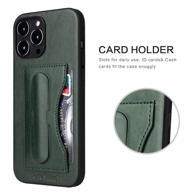 Fierre Shann Full Coverage Protective Leather Case with Holder & Card Slot, For iPhone 13, For iPhone 13 Mini, For iPhone 13 Pro, For iPhone 13 Pro Max