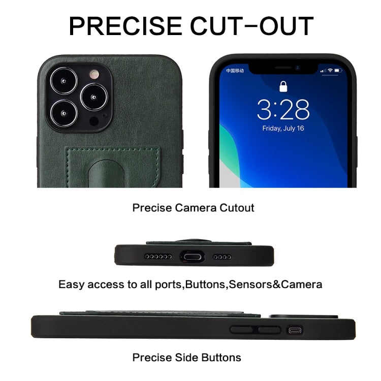 Fierre Shann Full Coverage Protective Leather Case with Holder & Card Slot, For iPhone 13, For iPhone 13 Mini, For iPhone 13 Pro, For iPhone 13 Pro Max
