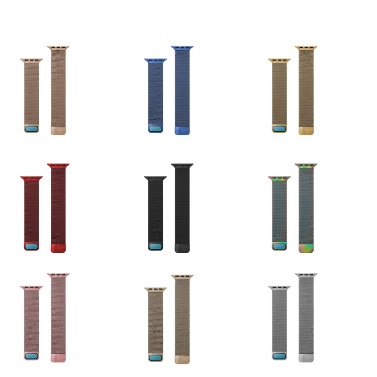 Double Section Milanese Magnetic Elasticity Replacement Strap Watchband For Apple Watch Series, 7 45mm / 6 & SE & 5 & 4 44mm / 3 & 2 & 1 42mm, 7 41mm / 6 & SE & 5 & 4 40mm / 3 & 2 & 1 38mm