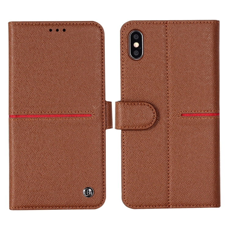 GEBEI Top-grain Leather Horizontal Flip Protective Case with Holder & Card Slots & Wallet & Photo Frame, For iPhone 11, For iPhone 11 Pro, For iPhone 11 Pro Max, For iPhone XS / X, For iPhone XR, For iPhone XS Max