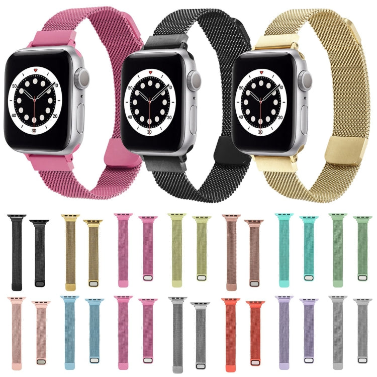 Small Waist Dual Section Milan Replacement Watchband For Apple Watch Series, 7 45mm / 6 & SE & 5 & 4 44mm / 3 & 2 & 1 42mm
