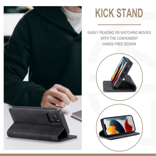 Textured frosted finish leather case iPhone 13 series with kickstand holder