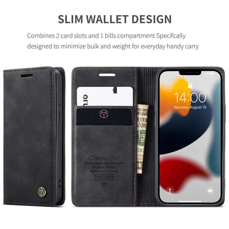 CaseMe-013 Multifunctional Retro Frosted Horizontal Flip Leather Case with Card Slot & Holder & Wallet
