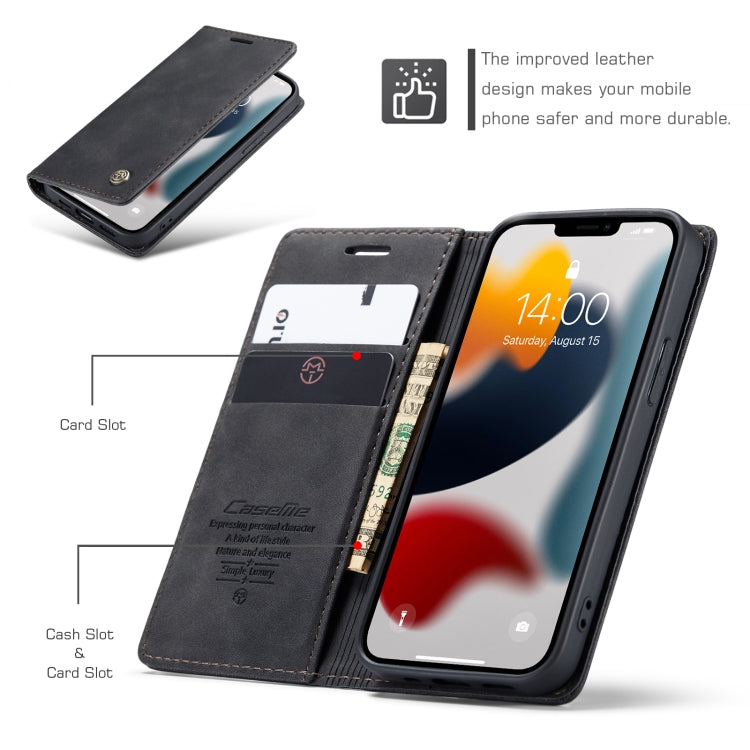 CaseMe-013 Multifunctional Retro Frosted Horizontal Flip Leather Case with Card Slot & Holder & Wallet
