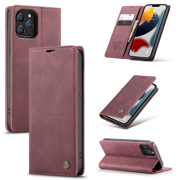 CaseMe-013 Multifunctional Retro Frosted Horizontal Flip Leather Case with Card Slot & Holder & Wallet