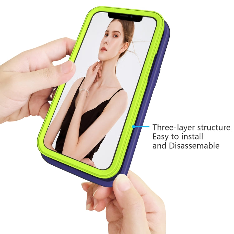 Wave Pattern 3 in 1 Silicone + PC Shockproof Protective Case
