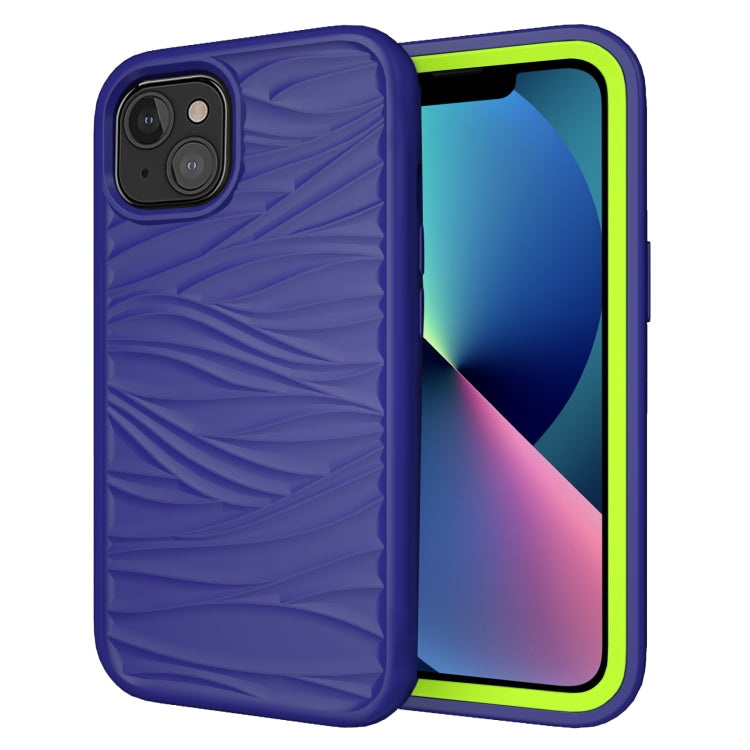 Wave Pattern 3 in 1 Silicone + PC Shockproof Protective Case