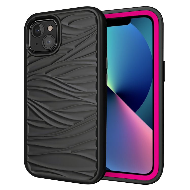 Wave Pattern 3 in 1 Silicone + PC Shockproof Protective Case, For iPhone 13 mini, For iPhone 13, For iPhone 13 Pro