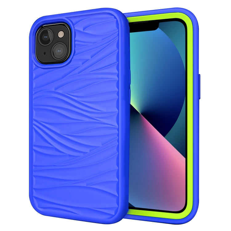 Wave Pattern 3 in 1 Silicone + PC Shockproof Protective Case