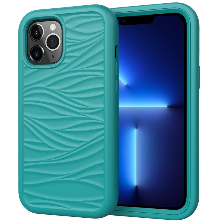 Wave Pattern 3 in 1 Silicone + PC Shockproof Protective Case, For iPhone 13 mini, For iPhone 13, For iPhone 13 Pro