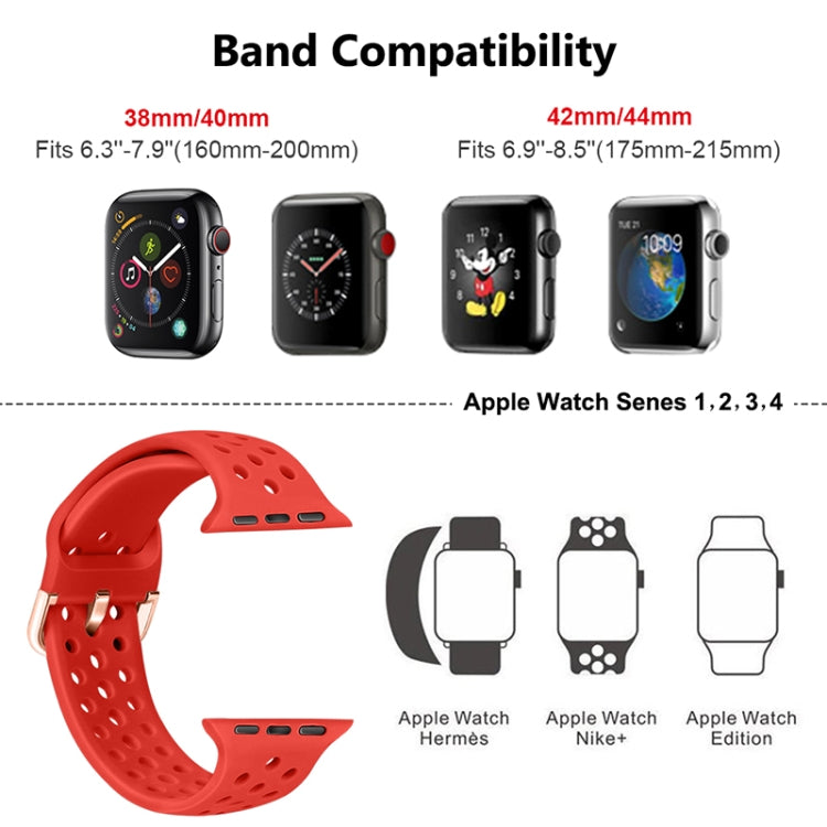 Silicone Replacement Watchband For Apple Watch Series, 7 45mm / 6 & SE & 5 & 4 44mm / 3 & 2 & 1 42mm