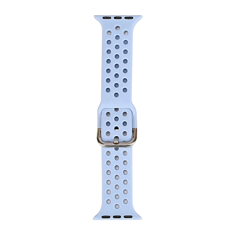 Silicone Replacement Watchband For Apple Watch Series, 7 41mm / 6 & SE & 5 & 4 40mm / 3 & 2 & 1 38mm