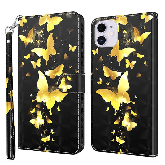 3D painting pattern iPhone 13 mini flip case with card slots and wallet holder
