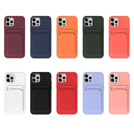 Slim profile iPhone 13 case flannel lining three card slots