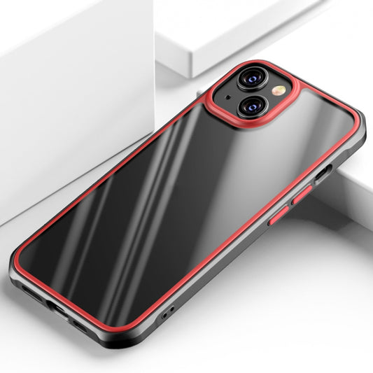 iPhone 13 Pro case featuring vibrant TPU bumper and transparent PC back panel