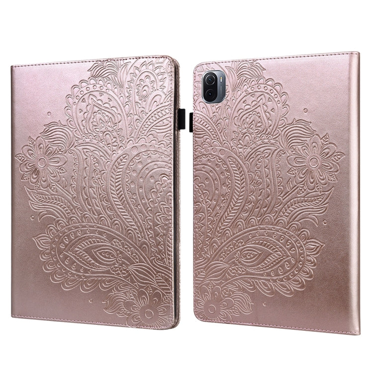 Peacock Embossed Pattern TPU + PU Horizontal Flip Leather Case with Holder & Card Slots & Wallet & Sleep / Wake-up Function, For Xiaomi Pad 5 Pro / Pad 5