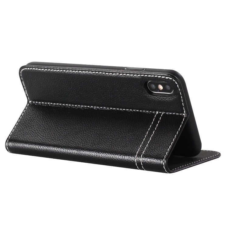 GEBEI Top-grain Leather Horizontal Flip Protective Case with Holder & Card Slots, For iPhone XS Max, For Galaxy Note 10, For Galaxy Note 10+