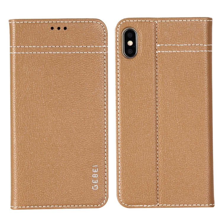 GEBEI Top-grain Leather Horizontal Flip Protective Case with Holder & Card Slots, For iPhone XS Max, For Galaxy Note 10, For Galaxy Note 10+