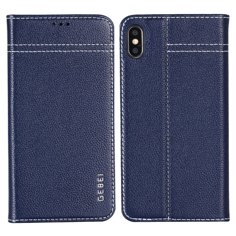 GEBEI Top-grain Leather Horizontal Flip Protective Case with Holder & Card Slots, For iPhone XS Max, For Galaxy Note 10, For Galaxy Note 10+