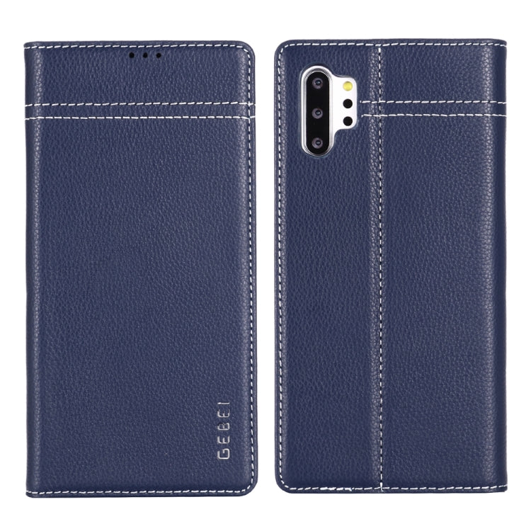 GEBEI Top-grain Leather Horizontal Flip Protective Case with Holder & Card Slots, For iPhone XS Max, For Galaxy Note 10, For Galaxy Note 10+
