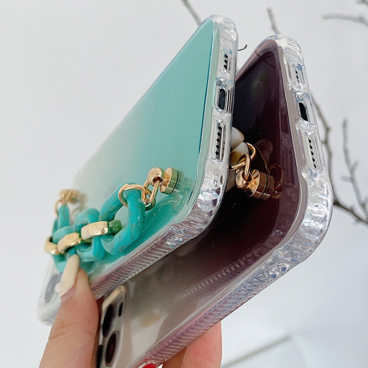 Gradient + Oval Ring Bracelet TPU Phone Protective Case