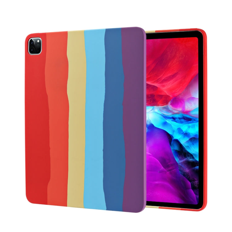 Rainbow Liquid Silicone + PC Shockproof Protective Case, For iPad Air 2022 / 2020 10.9 inch, For iPad Pro 12.9 inch 2020