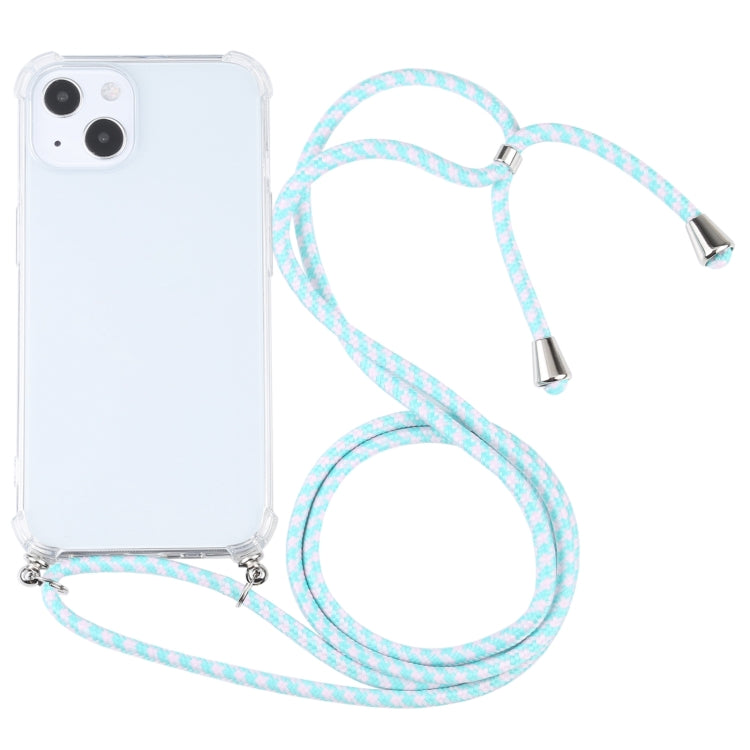 Four-corner Shockproof Transparent TPU Protective Case with Lanyard, For iPhone 13
