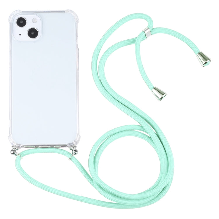 Four-corner Shockproof Transparent TPU Protective Case with Lanyard, For iPhone 13