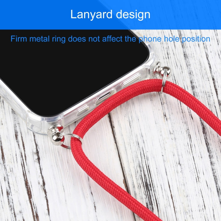 Four-corner Shockproof Transparent TPU Protective Case with Lanyard, For iPhone 13 mini