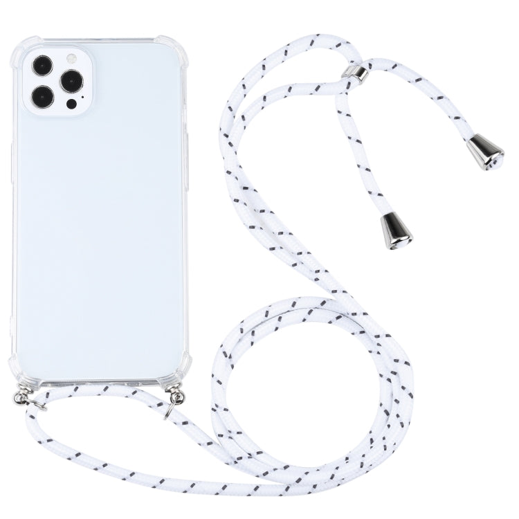 Four-corner Shockproof Transparent TPU Protective Case with Lanyard, For iPhone 13 Pro