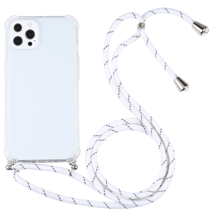 Four-corner Shockproof Transparent TPU Protective Case with Lanyard, For iPhone 13 Pro Max