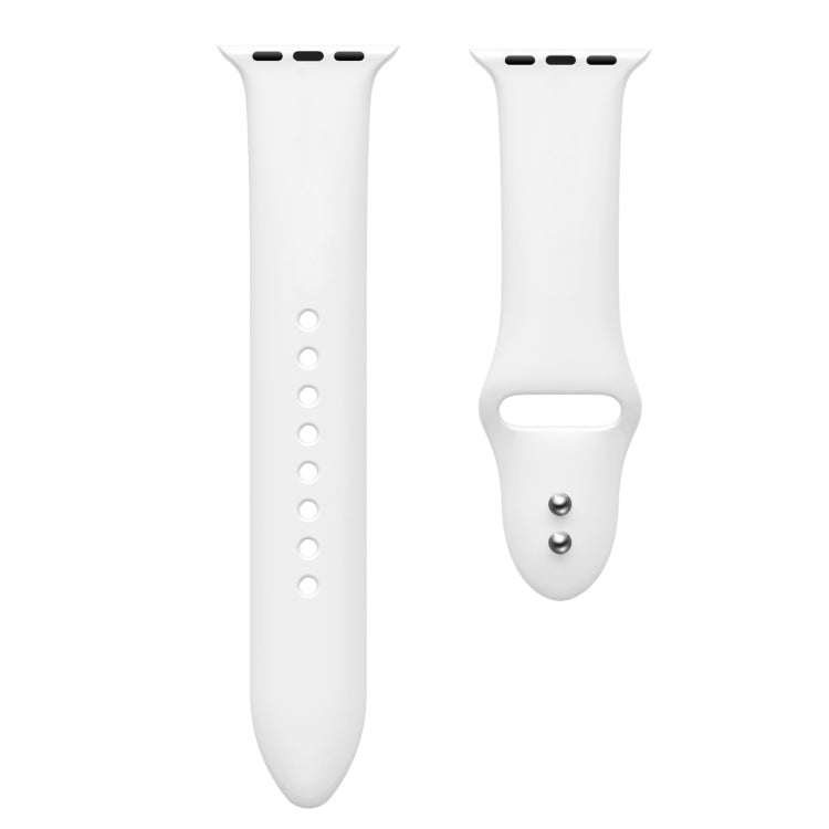 Double Nail Silicone Replacement Strap Watchband For Apple Watch Series, 7 41mm / 6 & SE & 5 & 4 40mm / 3 & 2 & 1 38mm