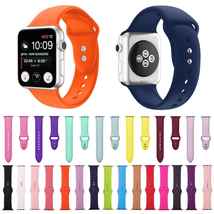 Double Nail Silicone Replacement Strap Watchband For Apple Watch Series, 7 41mm / 6 & SE & 5 & 4 40mm / 3 & 2 & 1 38mm