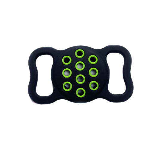 Dual-color shockproof silicone AirTag collar case for dogs and cats with protective cover