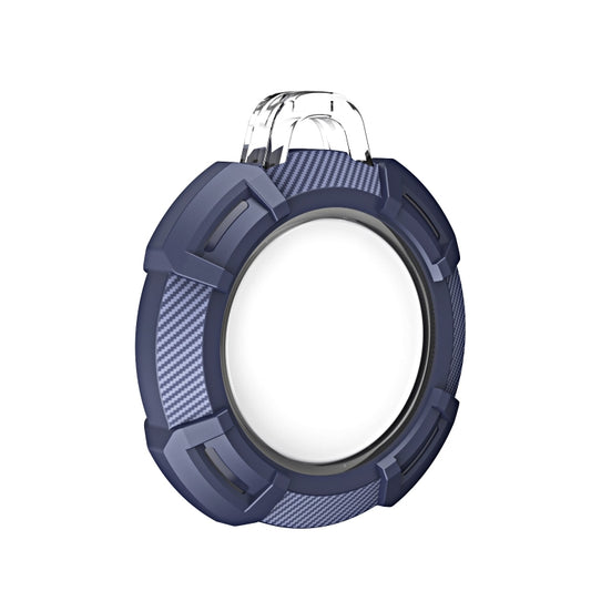 Durable two-in-one AirTag case featuring carbon fiber design and keychain