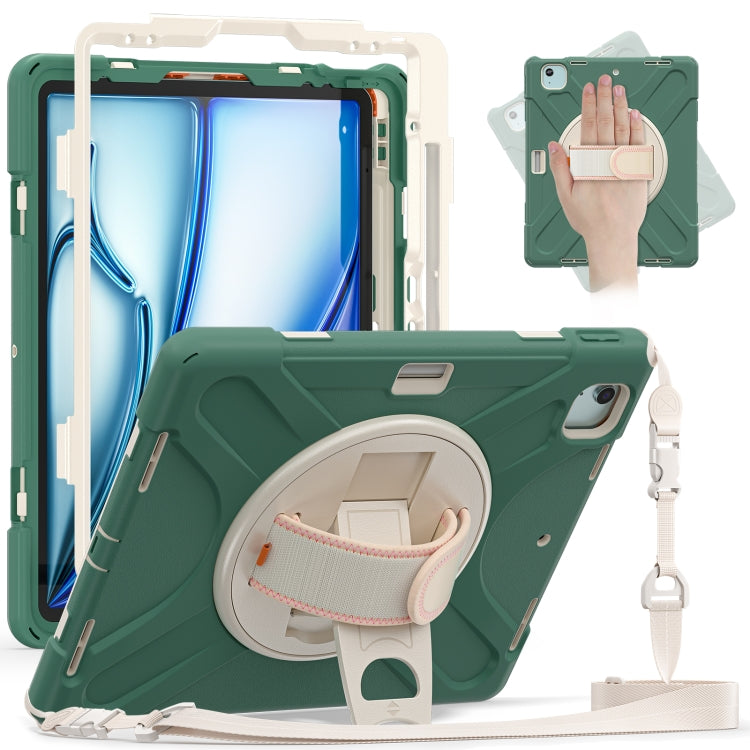 Étui hybride rotatif en silicone pour tablette avec bandoulière, pour iPad Pro 12.9 2022/2021