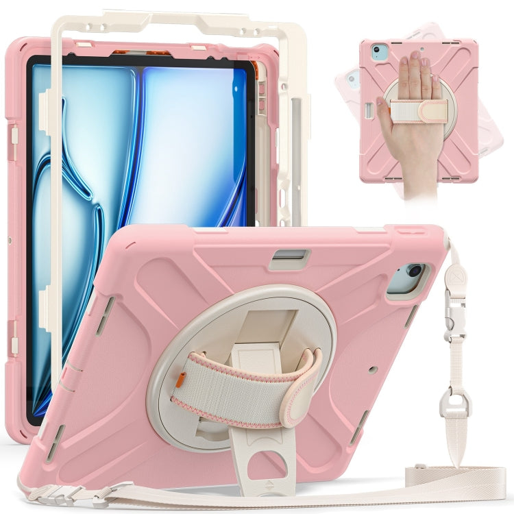 Étui hybride rotatif en silicone pour tablette avec bandoulière, pour iPad Pro 12.9 2022/2021