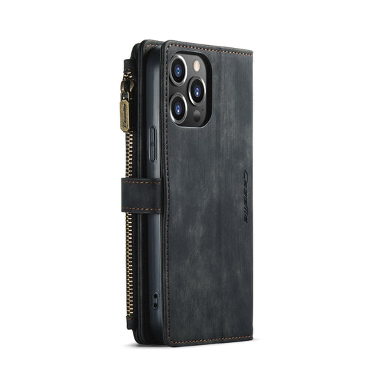 CaseMe-C30 multifunctional leather case iPhone 13 showing front cover closure