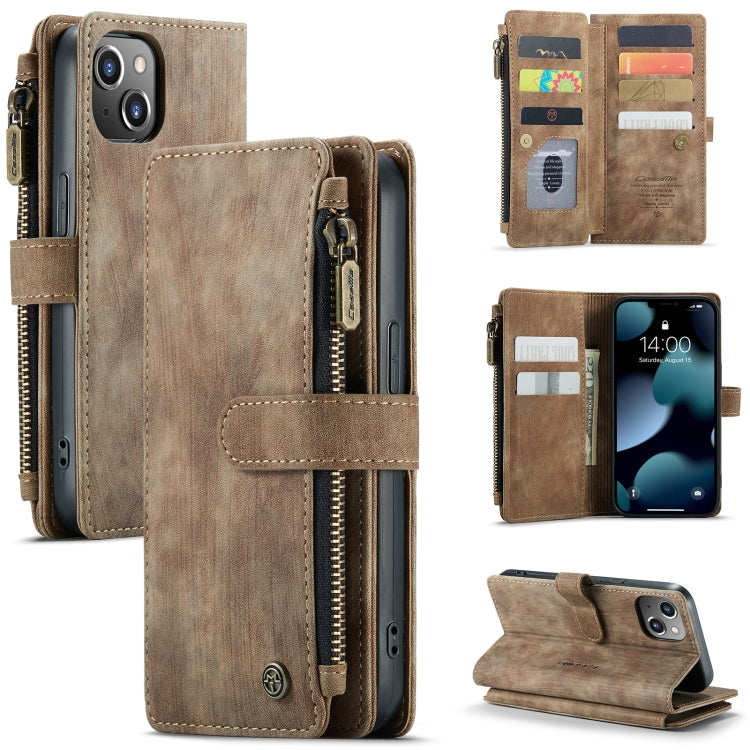CaseMe-C30 PU + TPU Multifunctional Horizontal Flip Leather Case with Holder & Card Slot & Wallet & Zipper Pocket