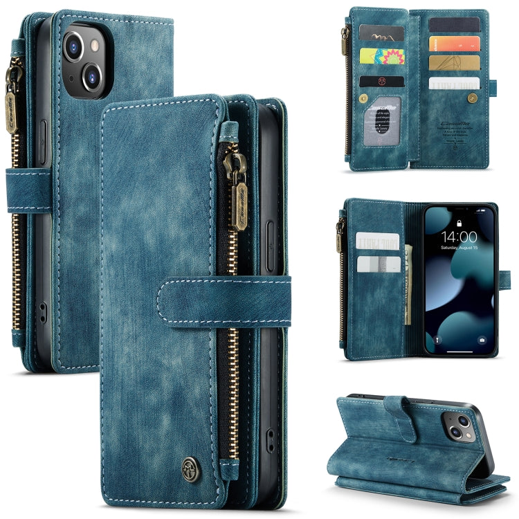 CaseMe-C30 PU + TPU Multifunctional Horizontal Flip Leather Case with Holder & Card Slot & Wallet & Zipper Pocket