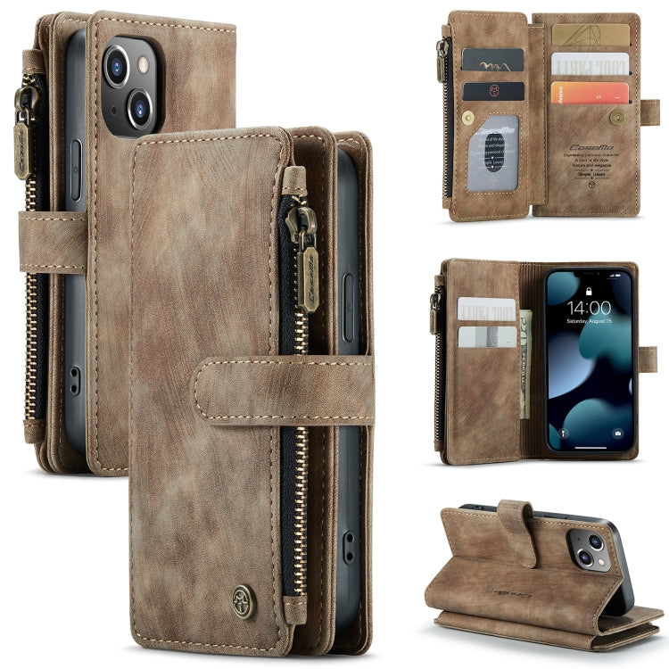 CaseMe-C30 PU + TPU Multifunctional Horizontal Flip Leather Case with Holder & Card Slot & Wallet & Zipper Pocket