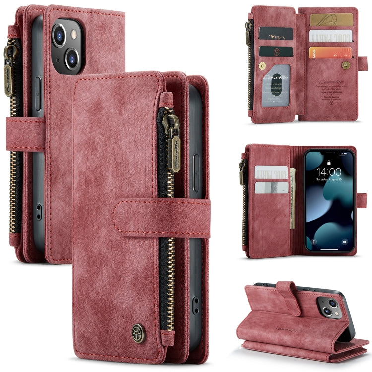 CaseMe-C30 PU + TPU Multifunctional Horizontal Flip Leather Case with Holder & Card Slot & Wallet & Zipper Pocket