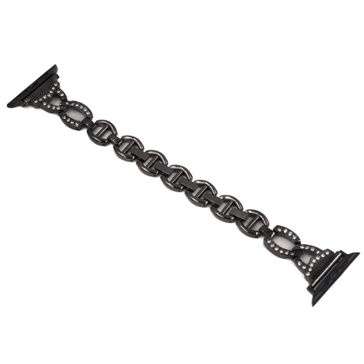 Diamond Stainless Steel Replacement Strap Watchband For Apple Watch Series, 7 41mm / 6 & SE & 5 & 4 40mm / 3 & 2 & 1 38mm, 7 45mm / 6 & SE & 5 & 4 44mm / 3 & 2 & 1 42mm