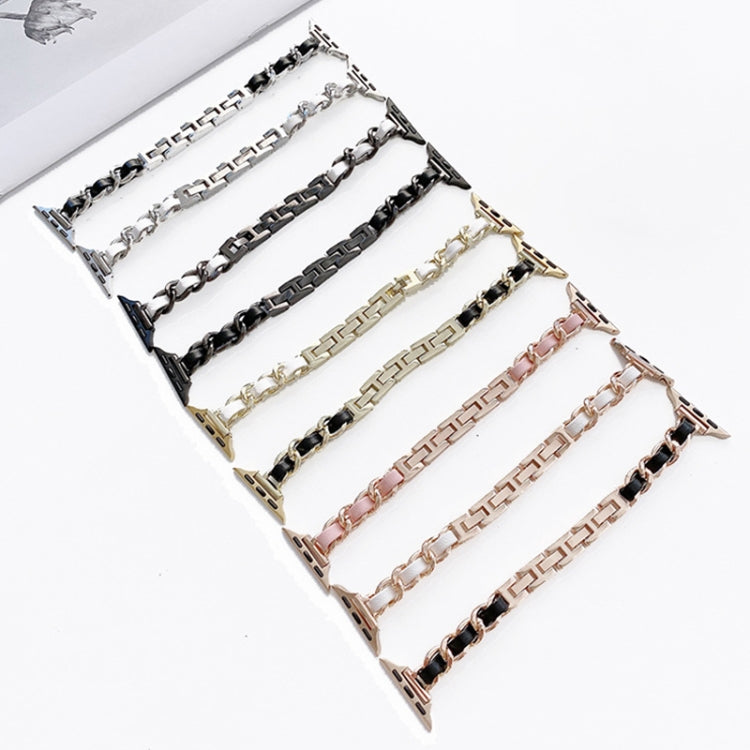 Single Row Metal Replacement Strap Watchband For Apple Watch Series, 7 41mm / 6 & SE & 5 & 4 40mm / 3 & 2 & 1 38mm, 7 45mm / 6 & SE & 5 & 4 44mm / 3 & 2 & 1 42mm