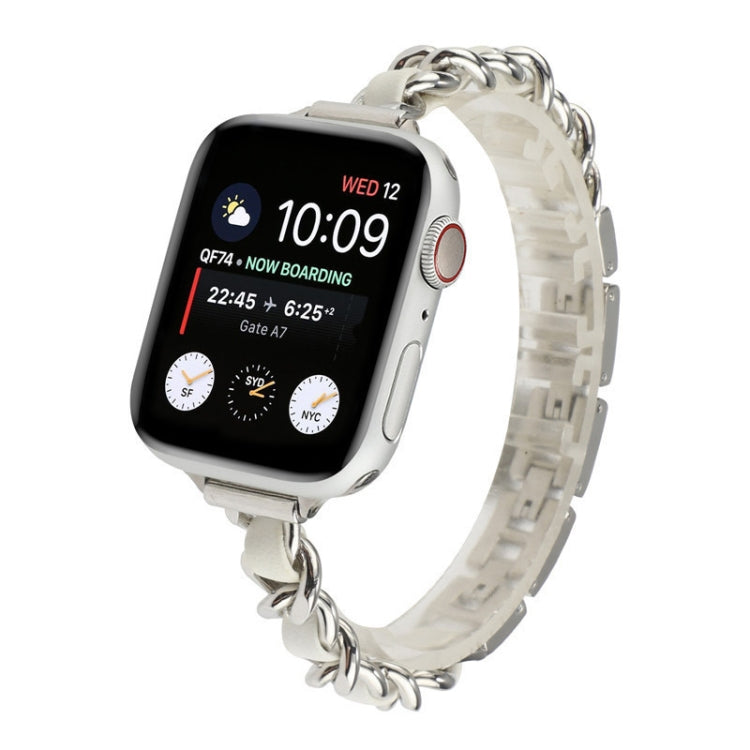 Single Row Metal Replacement Strap Watchband For Apple Watch Series, 7 41mm / 6 & SE & 5 & 4 40mm / 3 & 2 & 1 38mm, 7 45mm / 6 & SE & 5 & 4 44mm / 3 & 2 & 1 42mm