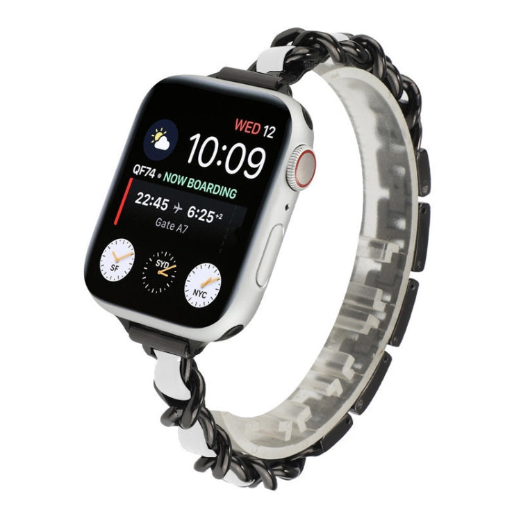 Single Row Metal Replacement Strap Watchband For Apple Watch Series, 7 41mm / 6 & SE & 5 & 4 40mm / 3 & 2 & 1 38mm, 7 45mm / 6 & SE & 5 & 4 44mm / 3 & 2 & 1 42mm