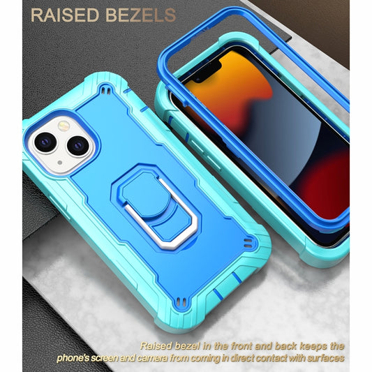 Rugged protective case for iPhone 13 mini featuring dual-layer shock absorption design