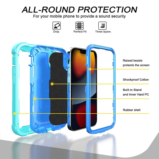 Black iPhone 13 mini case with 360-degree rotating stand holder for hands-free viewing